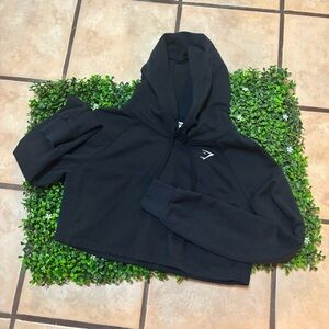 Gymshark Cropped Black Hoodie